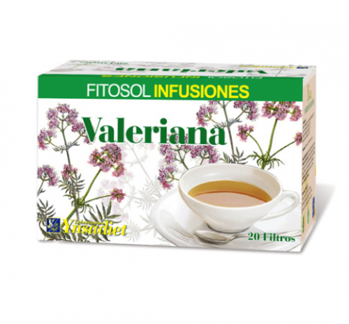 Fitosol Infusiones Valeriana. Valeriana (<i>Valeriana officinalis</i> L., raíz, rizomas y estolones): 100%. 20 bolsitas filtro. Complemento alimenticio.