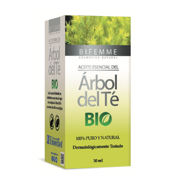 Aceite de árbol del té Bio. 30 mL. Aceite esencial de <i>Melaleuca alternifolia</i>.