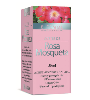 Aceite de Rosa mosqueta. Envases de 30 mL.