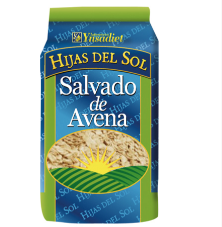 Salvado de avena Hijas del Sol. Bolsas de 350 g.