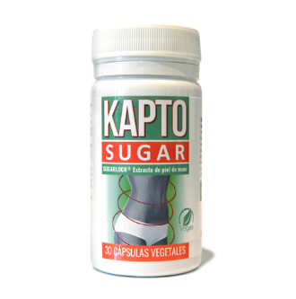 Kapto Sugar. 30 cápsulas vegetales. Cada cápsula contiene 300 mg de extracto Sugarlock (piel de maní en polvo (<i>Arachis hypogaea</i> L.),. Complemento alimenticio.