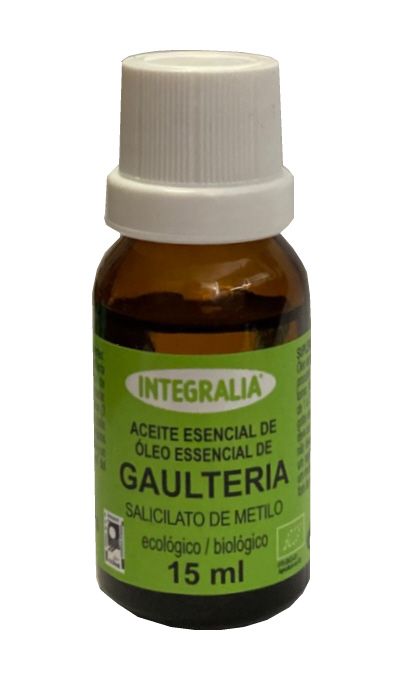 Aceite Esencial Gaulteria Eco 15 mL Salicilato de metilo. Aceite esencial de Gaulteria 100% (<i>Gaultheria procumbens</i> L.,hojas) ecológico. Complemento alimenticio.