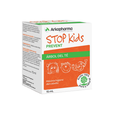 Stop Kids Prevent. Aceite esencial puro de hoja de ábol del té (<i>Melaleuca alternifolia</i> Qt. limoneno. 15 mL, CN: 165750.3.