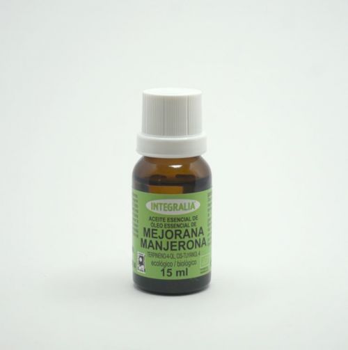 Aceite Esencial Mejorana Eco 15 mL. Aceite esencial de mejorana 100% (<i>Origanum majorana</i> L., sumidad florida) ecológico quimiotipo terpineno-4-ol, <i>cis</i>-tuyanol-4 