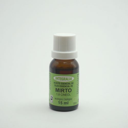Aceite Esencial Mirto Eco 15 mL. Aceite esencial de Mirto 100% (<i>Myrtus communis</i> L., parte aérea) ecológico quimiotipo 1,8 cineol