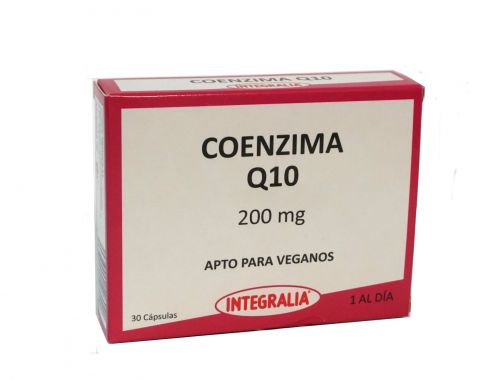 Coenzima Q10 200 mg 30 cápsulas. cada cápsula contiene 200 mg de coenzima Q10 (ubiquinona). Complemento alimenticio.