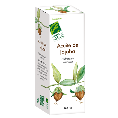 Aceite de jojoba. Frasco de 100 mL. Aceite de semilla de jojoba (<i>Simmondsia chinensis</i> C.K.Schneid.).